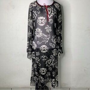 MARELLA Black and White Floral Dress